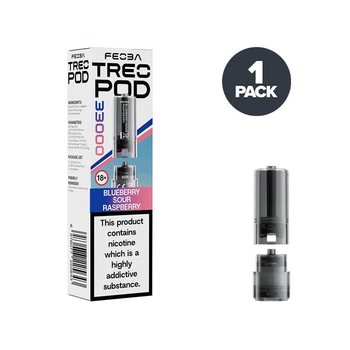 Blue Razz Cherry Feoba Treo 33K Prefilled Pods
