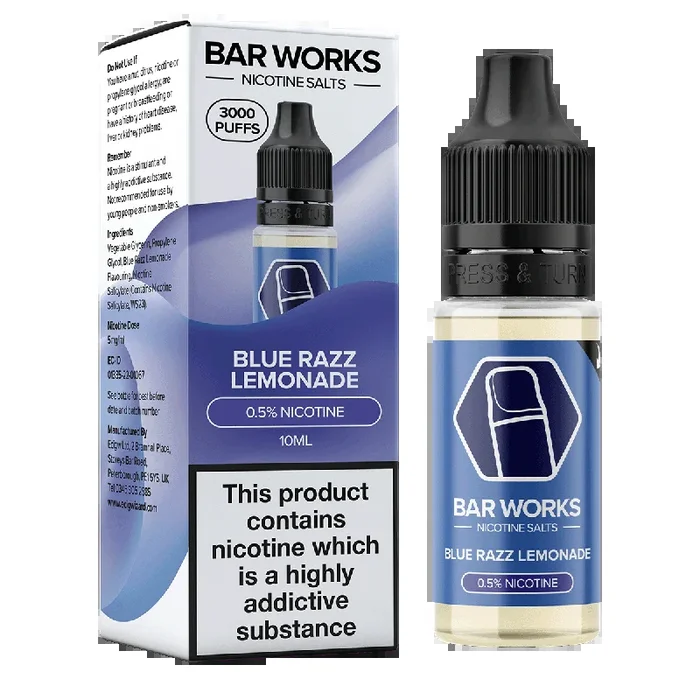 Blue Razz Lemonade Nic Salt by Bar Works – 10ml