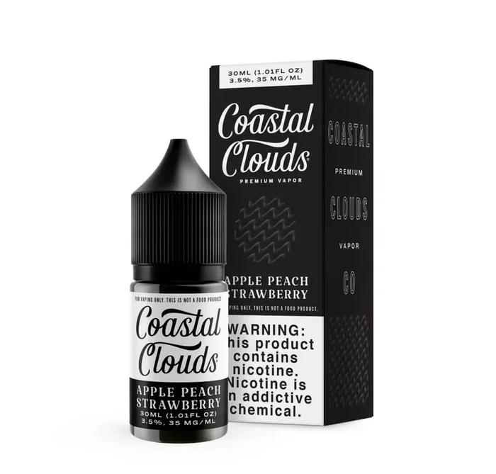 Coastal Clouds Salt Apple Peach Strawberry eJuice