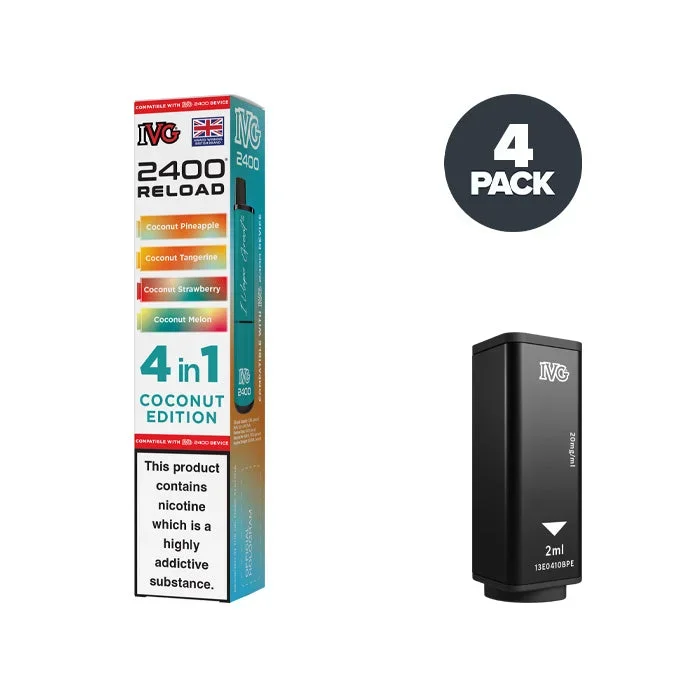Coconut Edition IVG 2400 Reload 4 in 1 Prefilled Pods
