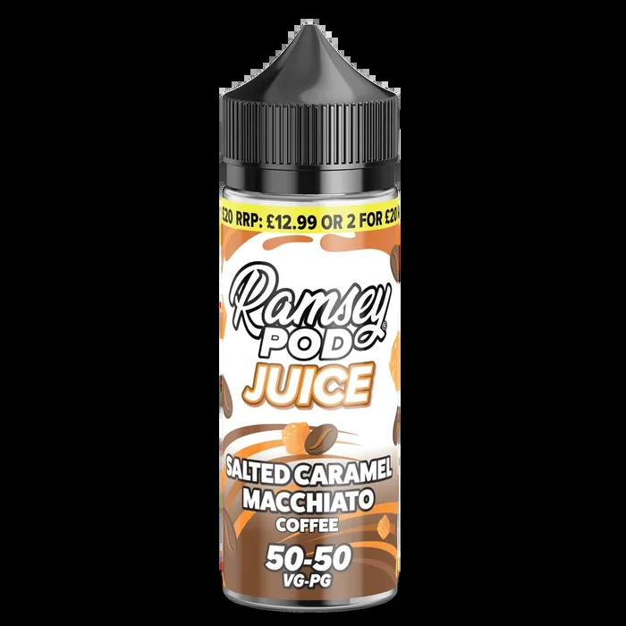 Ramsey Pod Juice Salted Caramel Macchiato 100ml Shortfill
