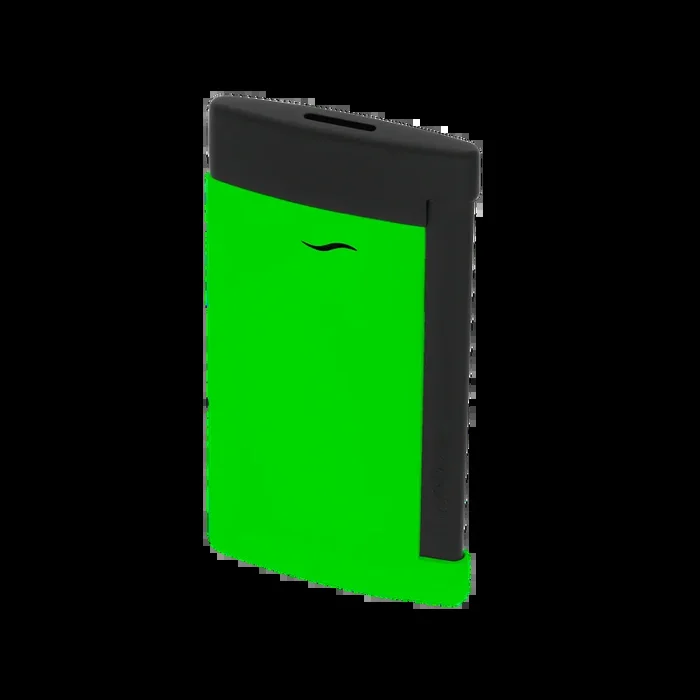 S.T. Dupont Lighter Slim 7 – Matte Black & Neon Green
