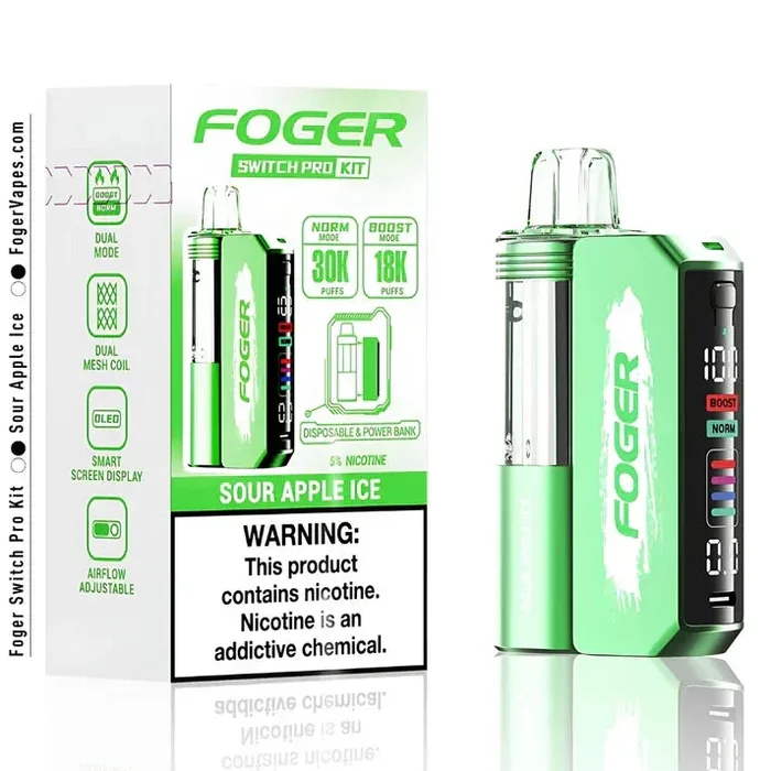 Sour Apple Ice – Foger Switch Pro 30K Disposable Kit