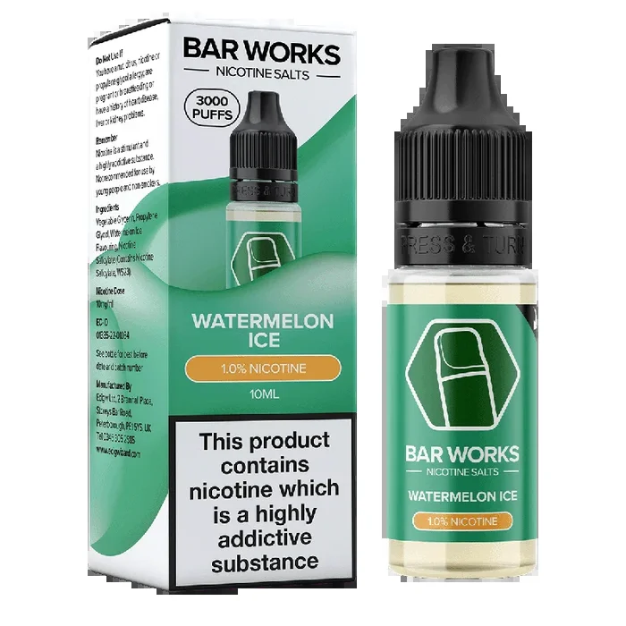 Watermelon Ice Nic Salt by Bar Works – 10ml